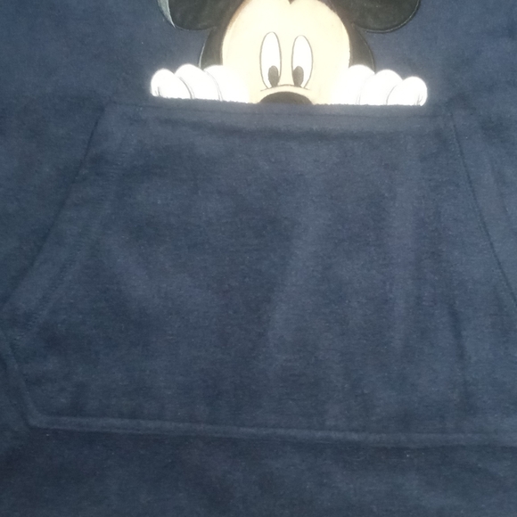 Disney Embroidered Blue Fleece Mickey Mouse Hoody Size Medium - Picture 3 of 6